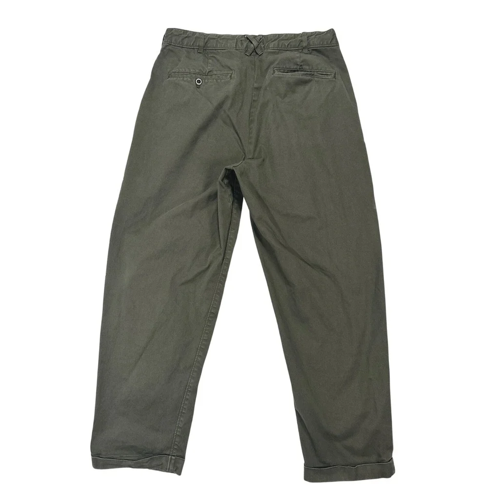 Alex Mill Men's‎ Cotton Olive Green Pleated Chino Pants Size 31